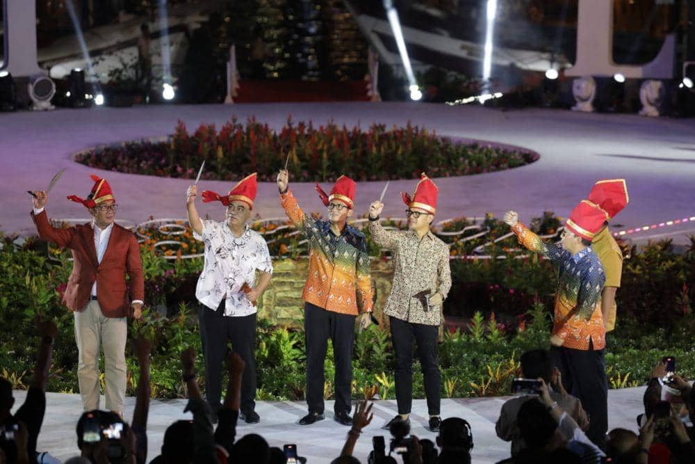 Acara pembukaan Festival F8 di anjungan Pantai Losari Makassar, Rabu (7/9/2022). Dok. Humas Pemkot Makassar