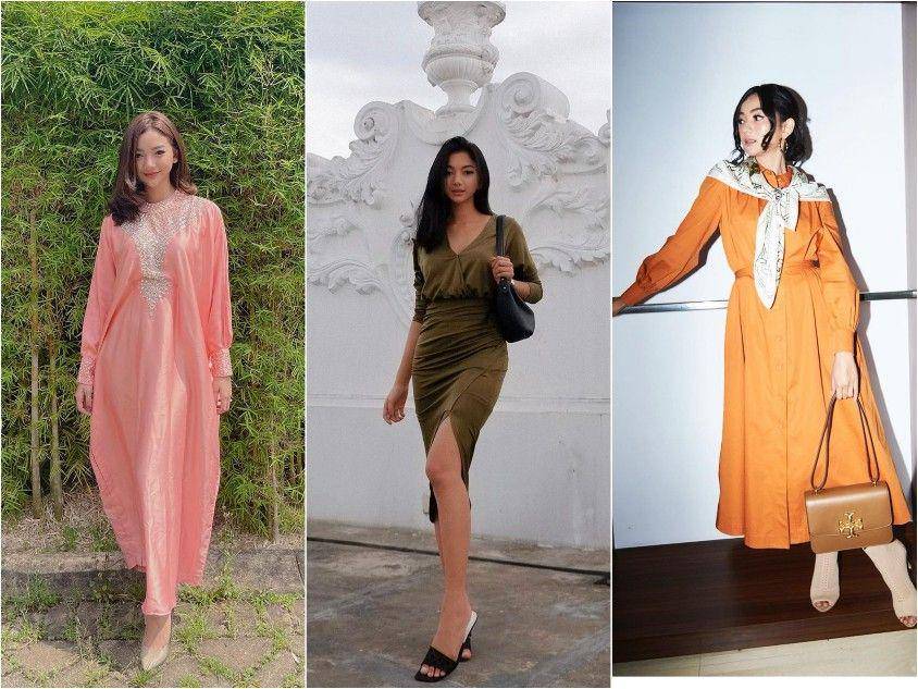 outfit pastel dan earth tone Glenca Chysara (instagram.com/glencachysaraofficial)