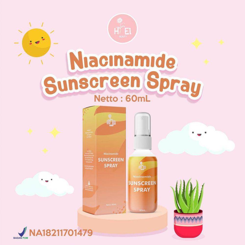 Hi el Beauty Niacinamide Sunscreen Spray SPF 30  (instagram.com/hielbeautycare)