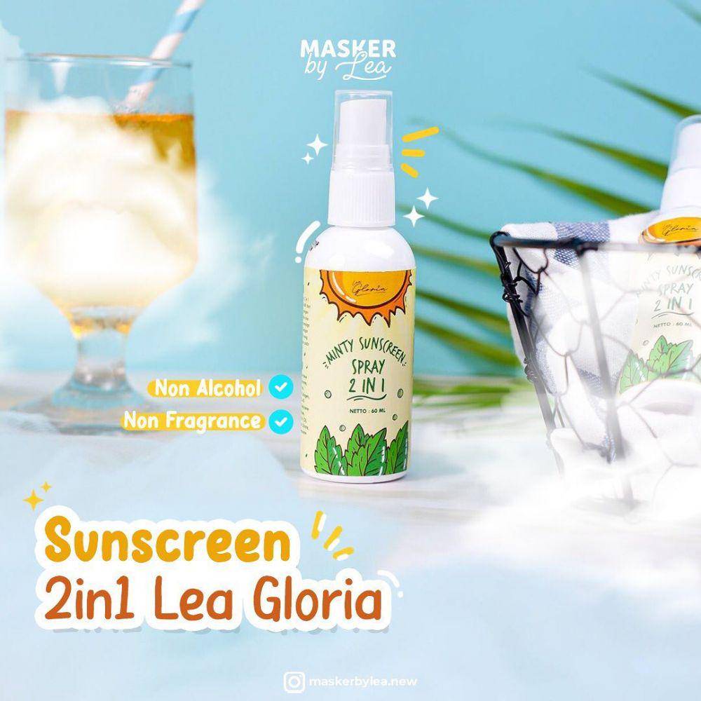 Lea Gloria Minty Sunscreen Spray 2 in 1 (instagram.com/maskerbylea.new)