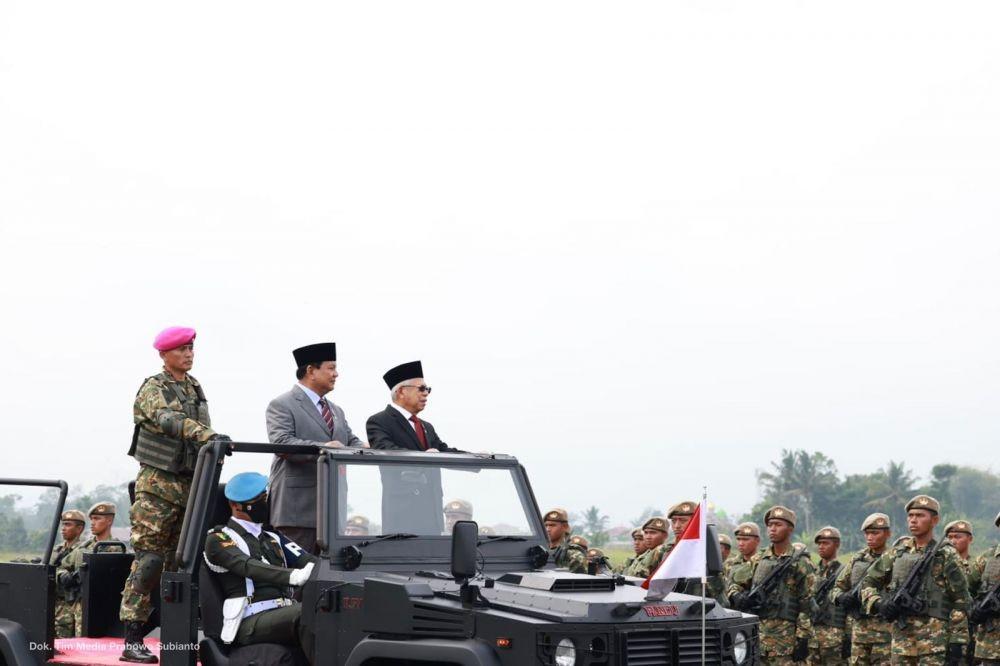 Wapres Ma'ruf dan Menhan Prabowo Tetapkan 2.974 Personel Komcad 2022