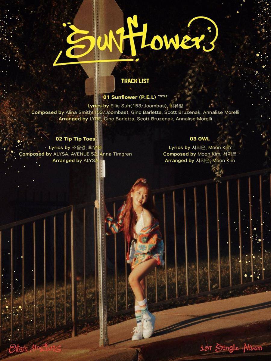 Choi Yoojung untuk single debut album Sunflower (twitter.com/fantagiomusic_)