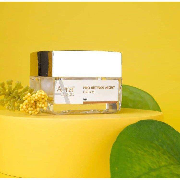 Aura Bright Pro Retinol Night Cream (shopee.co.id/aurabright.id)