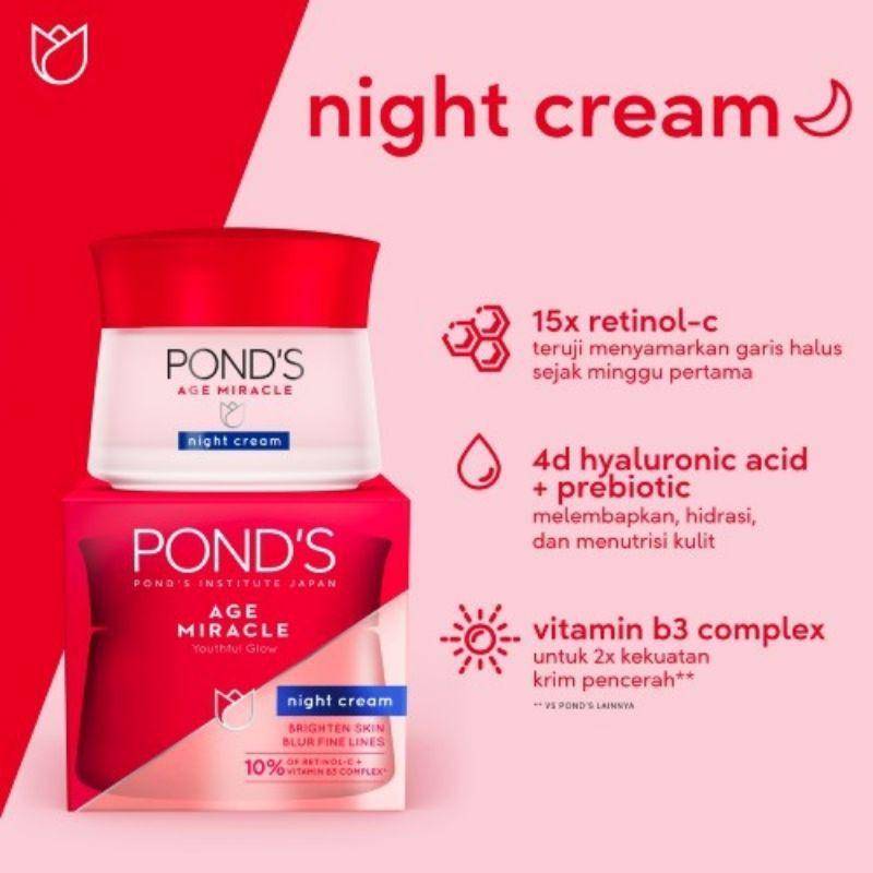 Pond's Age Miracle Youthful Glow Retinol Night Cream (shopee.co.id/moshco)