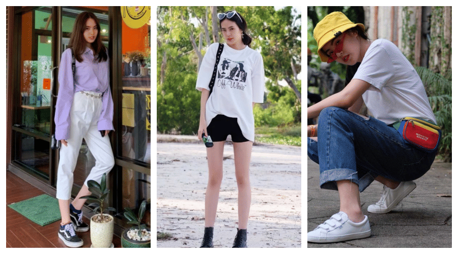 10 OOTD Hangout Lilly Nichapalak, Variatif Khas Anak Muda!
