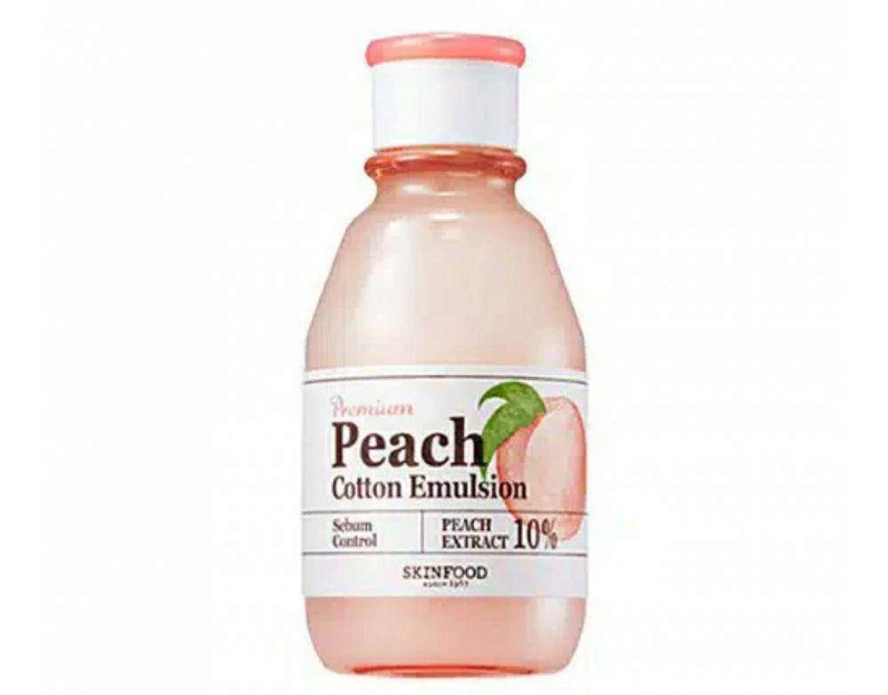 Skinfood Premium Peach Cotton Emulsion (tokopedia.com/Toko Adzkia.)