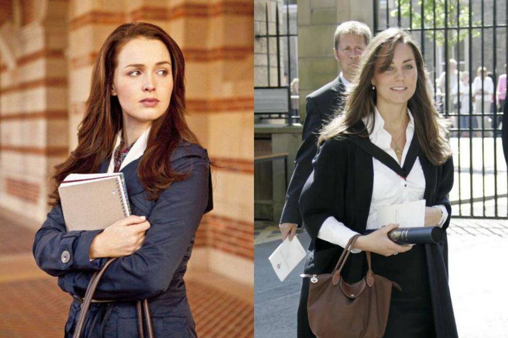 kolase: potret Camilla Luddington di film televisi William and Kate: The Movie (mylifetime.com) | potret kelulusan Catherine, Princess of Wales dari University St. Andrews (instagram.com/the_mountbatten_windsor)