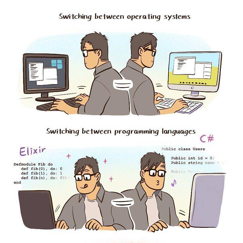 Ilustrasi pekerja IT. (instagram.com/bonniepangart)