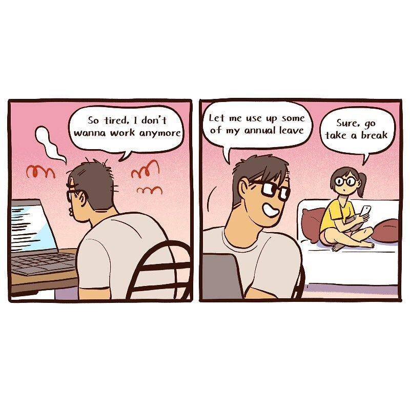 Ilustrasi pekerja IT. (instagram.com/bonniepangart)