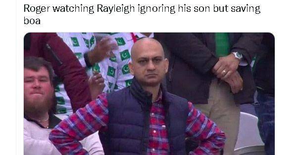 Roger yang melihat wakilnya menyelamatkan Boa Hancock ( Dok. twitter.com/@WANJIDBEST)