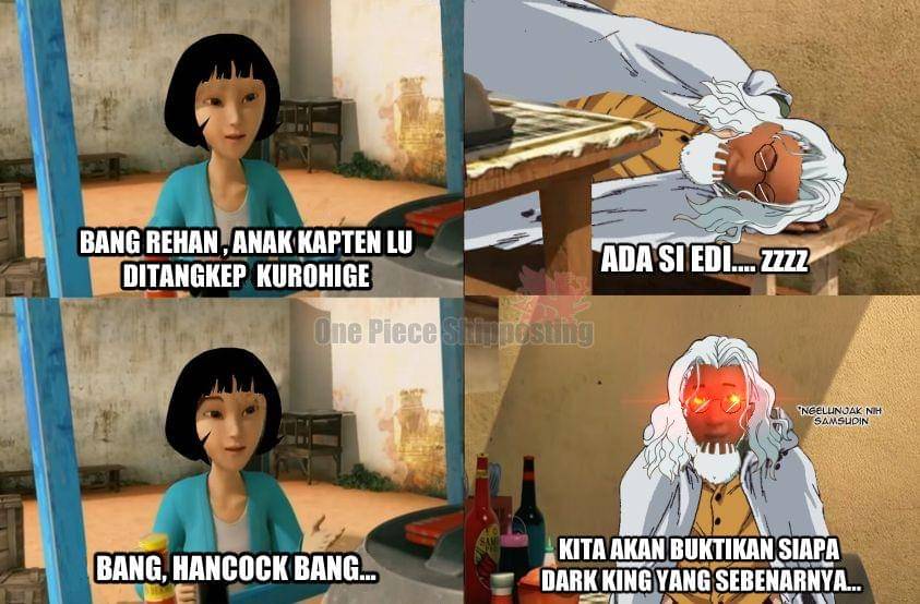 Shakky membangunkan Rayleigh (Dok. facebook.com/Muhammad D Setiawan)