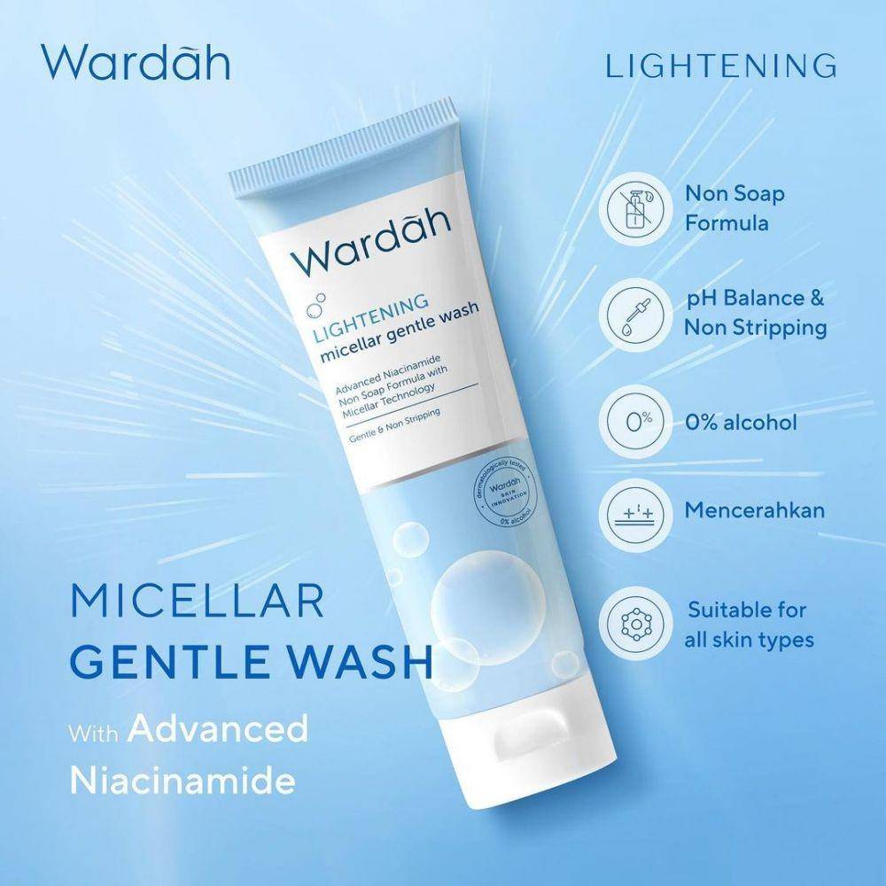Rekomendasi facial wash pH rendah (instagram.com/wardahbeauty)
