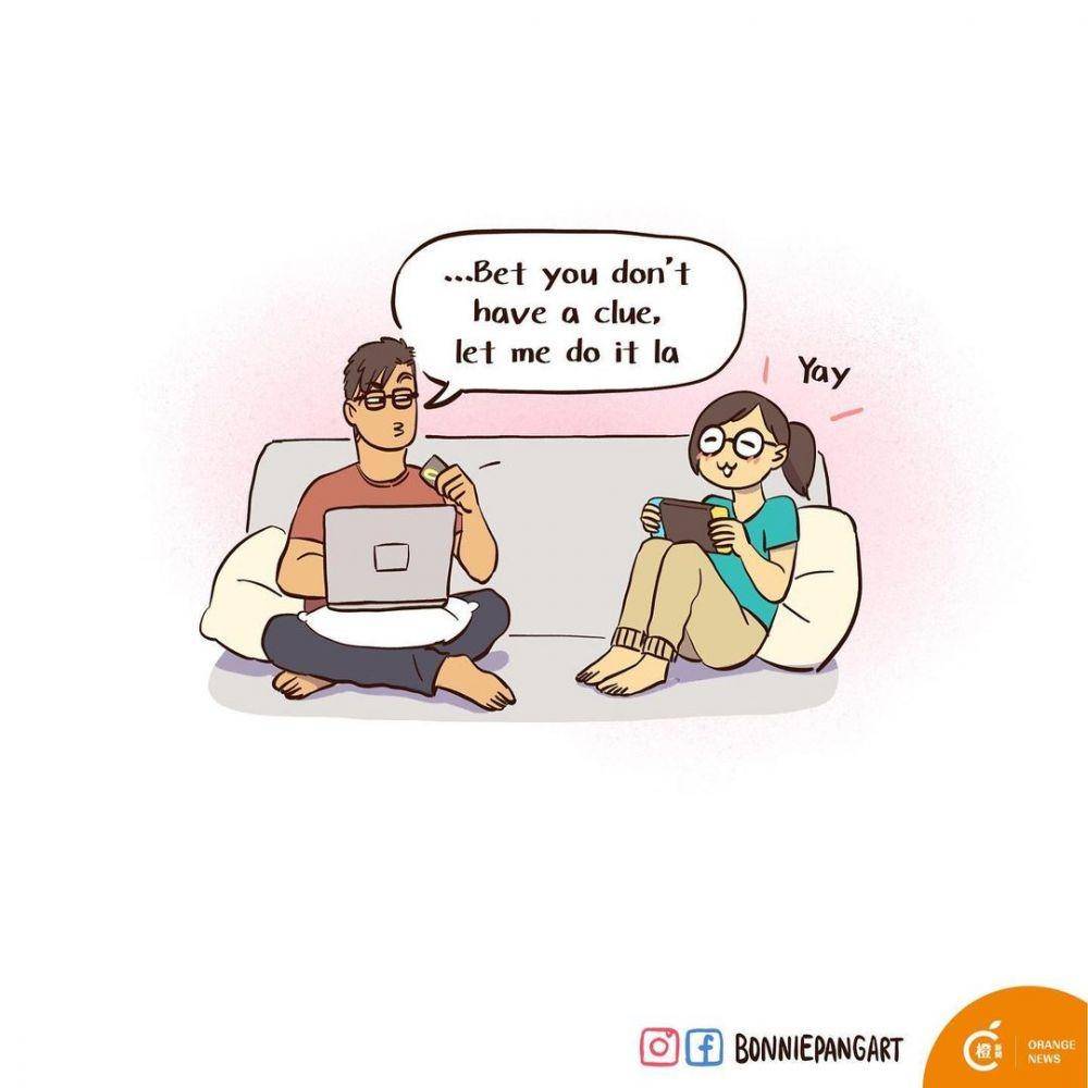 Ilustrasi pekerja IT. (instagram.com/bonniepangart)