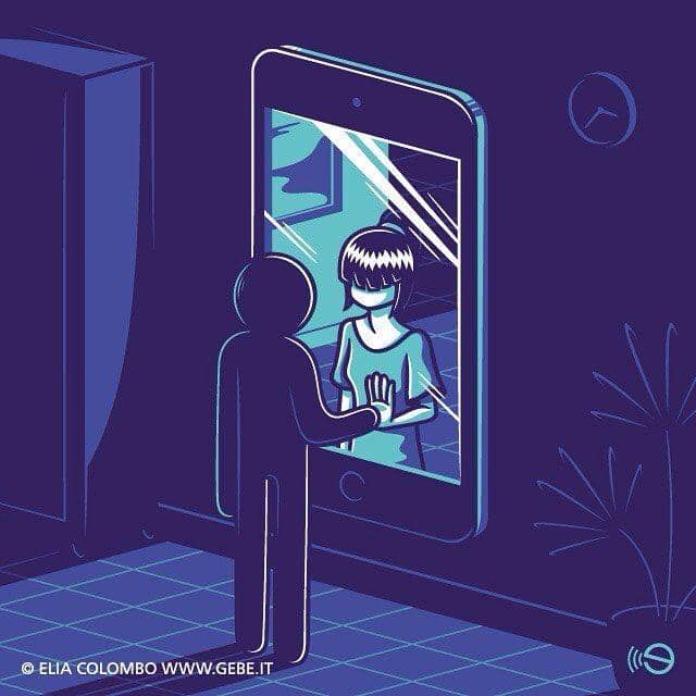 Ilustrasi kehidupan sosial media. (instagram.com/gebelia)