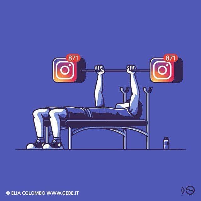 Ilustrasi kehidupan sosial media. (instagram.com/gebelia)