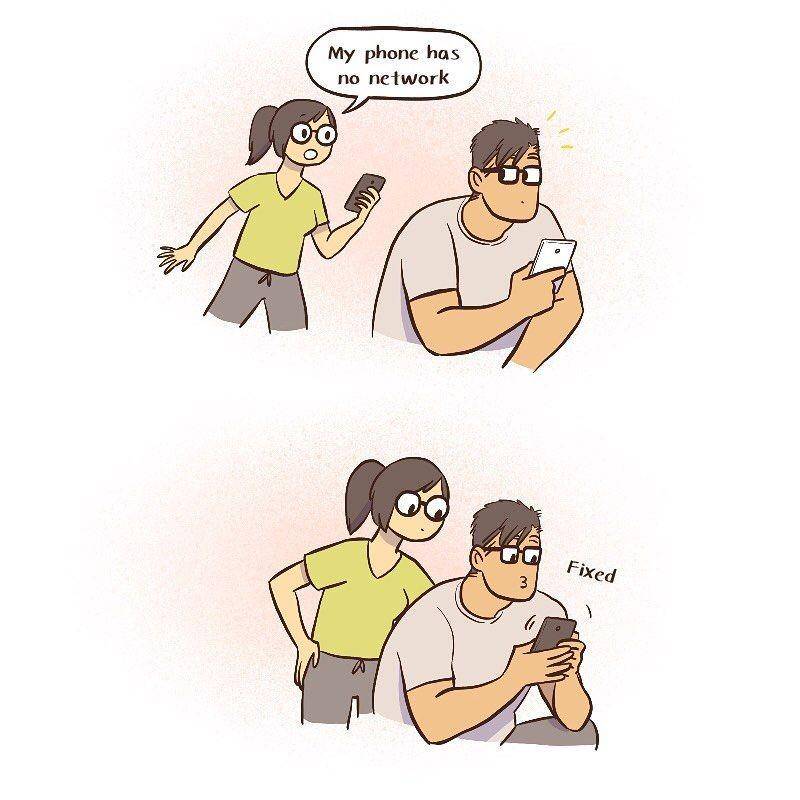 Ilustrasi pekerja IT. (instagram.com/bonniepangart)