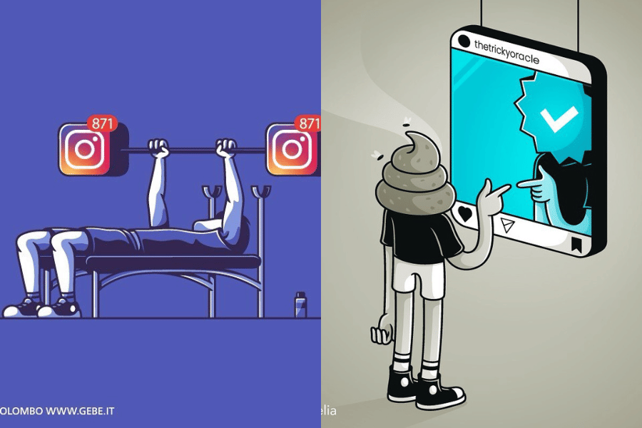 10 Ilustrasi Miris Gambarkan Kehidupan Media Sosial, Penuh Tipu Daya