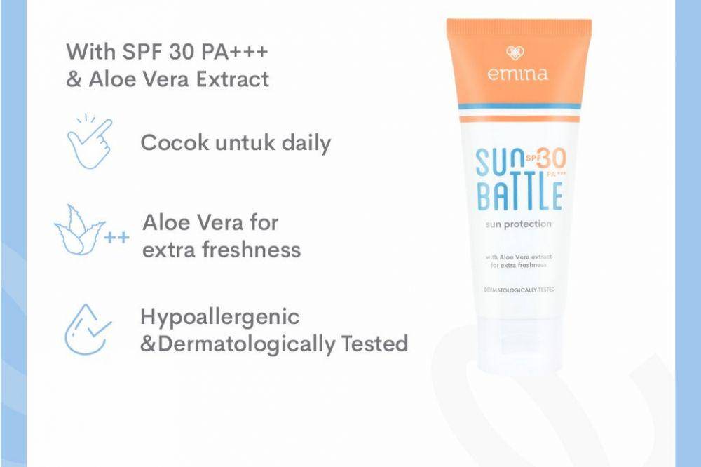 Emina Sun Battle SPF 30 PA+++ (shopee.co.id/eminaofficial)