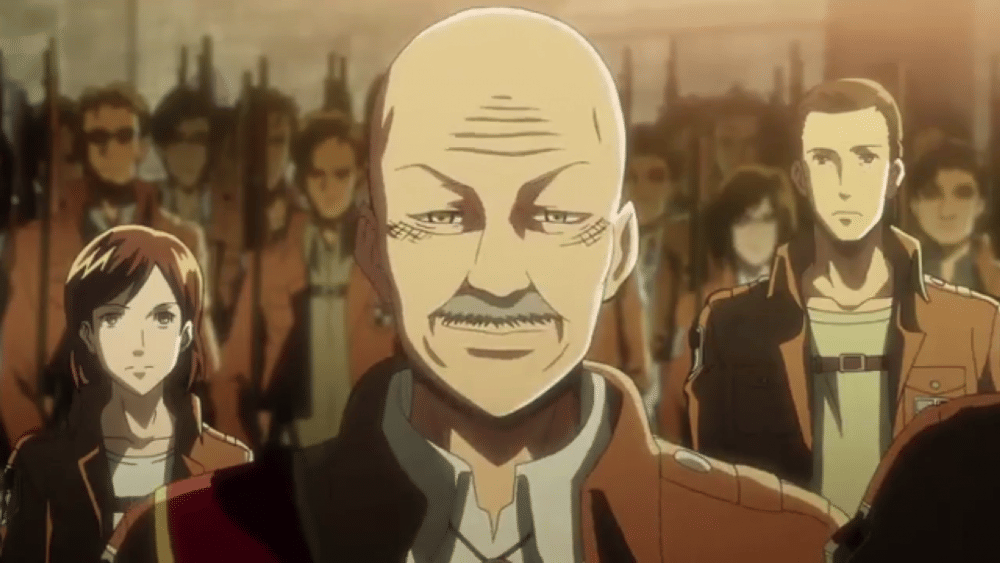 Komandan Pixis mencegah eksekusi Eren (dok. WIT Studio/ Attack on Titan)