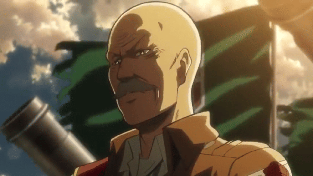 Komandan Pixis memberikan pidato (dok. WIT Studio/ Attack on Titan)