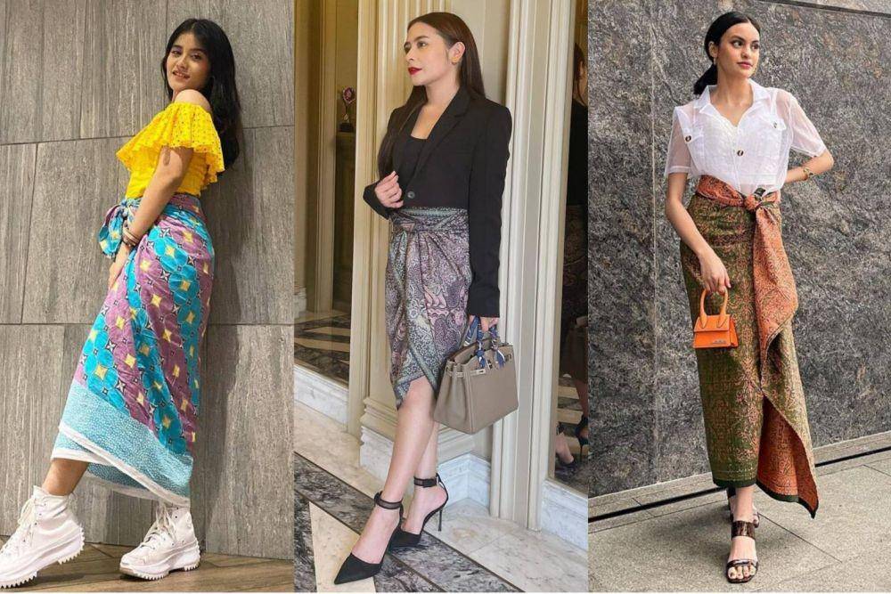 OOTD dengan bawahan batik (instagram.com/ashirazamita/ | instagram.com/prillylatuconsina96/| instagram.com/andirazh)