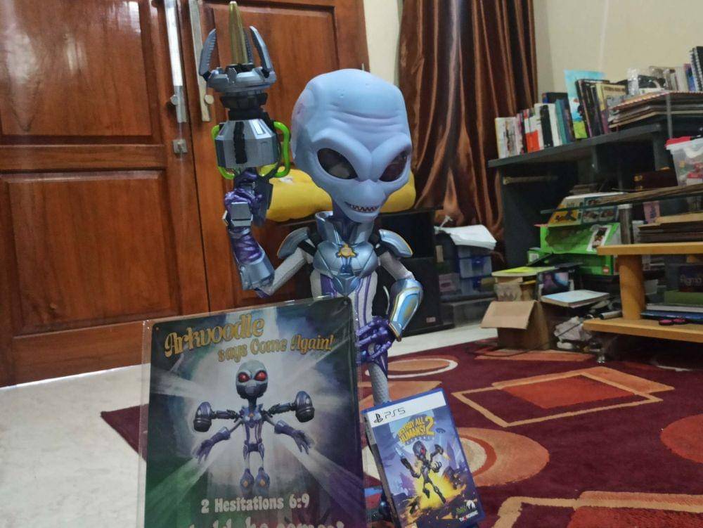 Foto statue Crypto 70 cm dari Destroy All Humans 2 Reprobed Second Coming Edition. (Duniaku.com/Fahrul Razi Uni Nurullah)