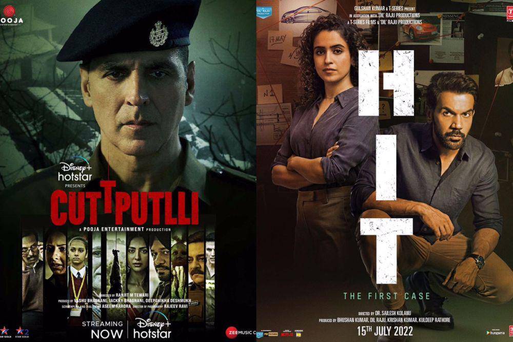 Poster film Cuttputlli. (instagram.com/disneyplushotstar) | Poster film HIT: The First Case. (instagram.com/sanyamalhotra_)