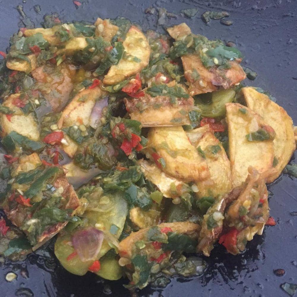 Ilustrasi kentang sambal ijo ikan asin (instagram.com/syehaaini)