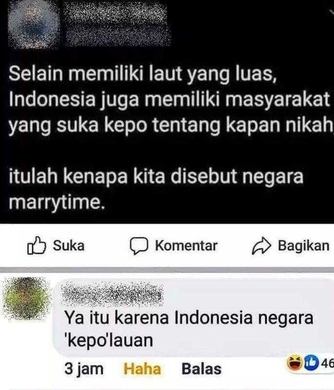 komentar lucu di Facebook (instagram.com/awreceh.id)