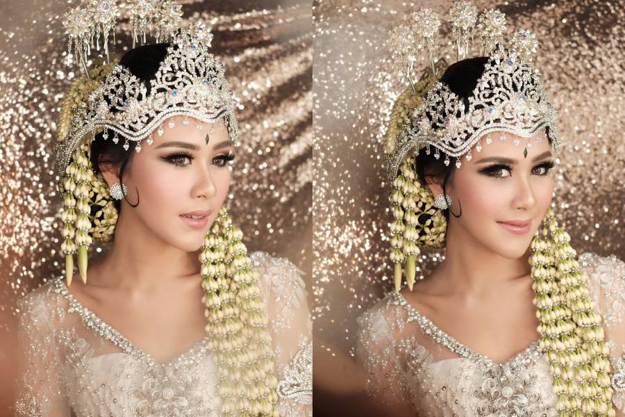 inspirasi wedding makeup dengan adat Sunda (instagram.com/syahnazs)
