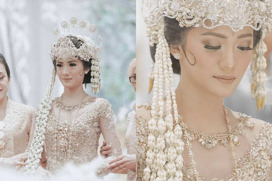 inspirasi wedding makeup dengan adat Sunda (@aldiphoto @jokiphotography via instagram.com/anissaaziza)