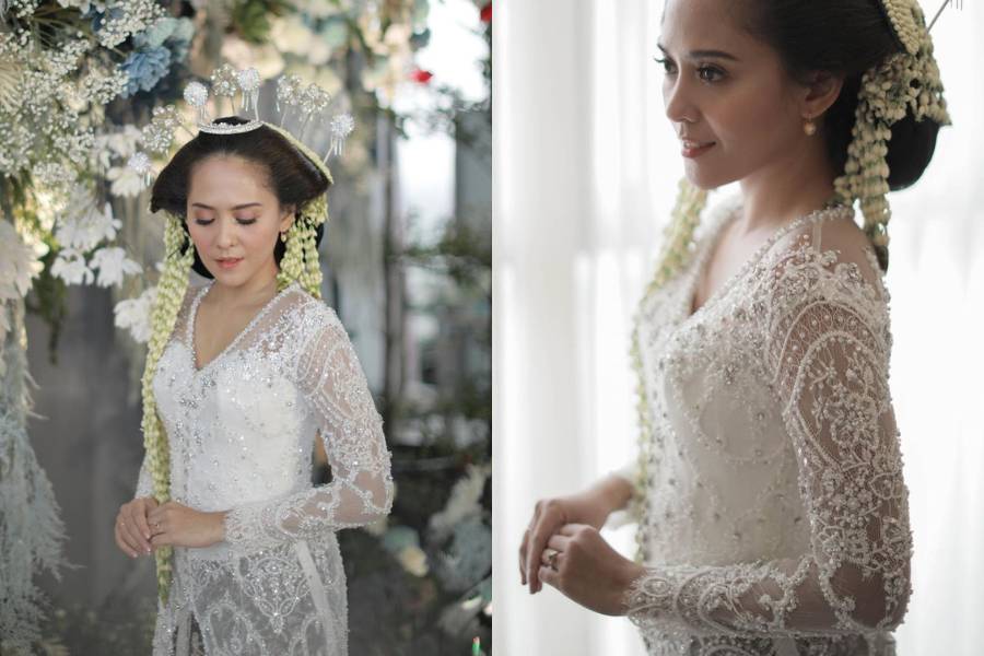 inspirasi wedding makeup dengan adat Jawa (@amorphotoworks via instagram.com/lalakarmela)