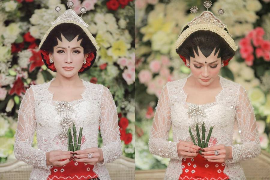 inspirasi wedding makeup dengan adat Jawa (@aldiphoto via instagram.com/tatajaneetaofficial)