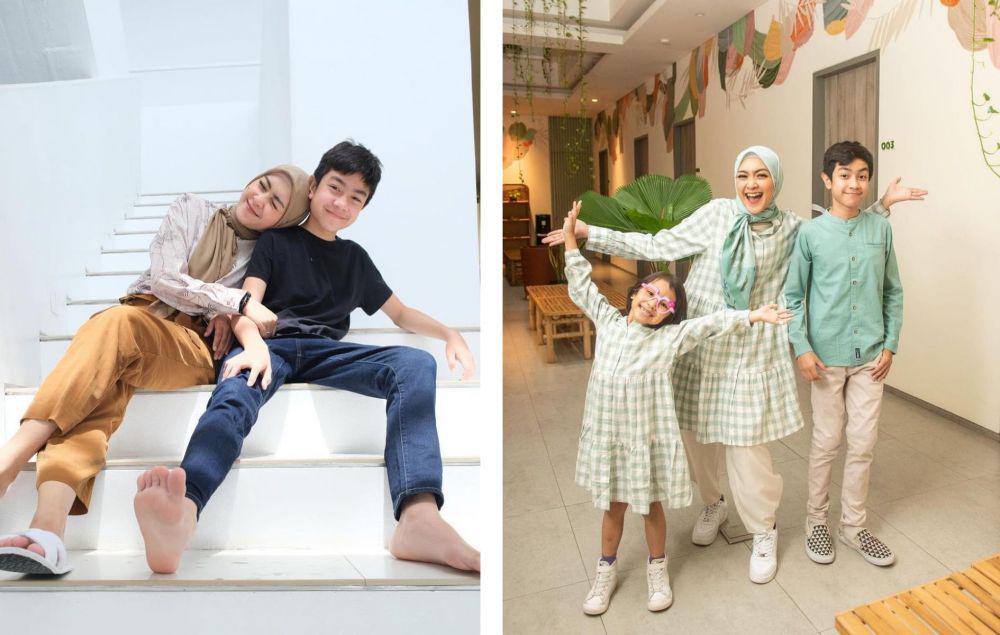 9 Potret Richa Iskak Bersama Buah Hati, Ibu Anak Rasa Kakak Adik!