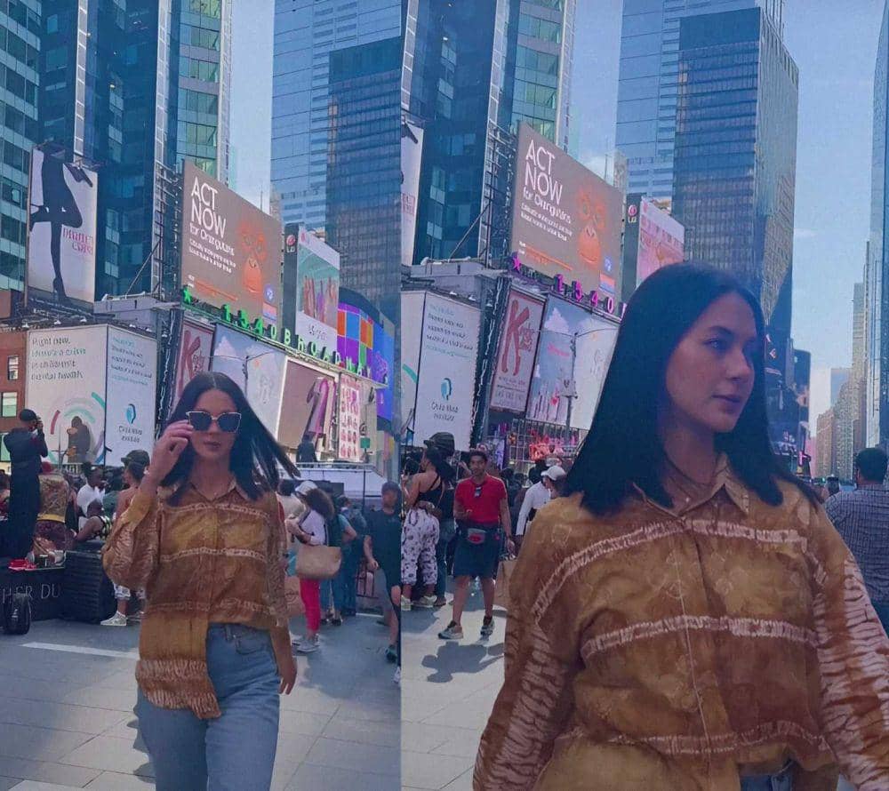 Paula di Times Square. (Instagram.com/paula_verhoeven)