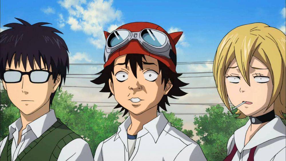 Switch, Bossun, dan Himeko (dok. Tatsunoko Production/Sket Dance)