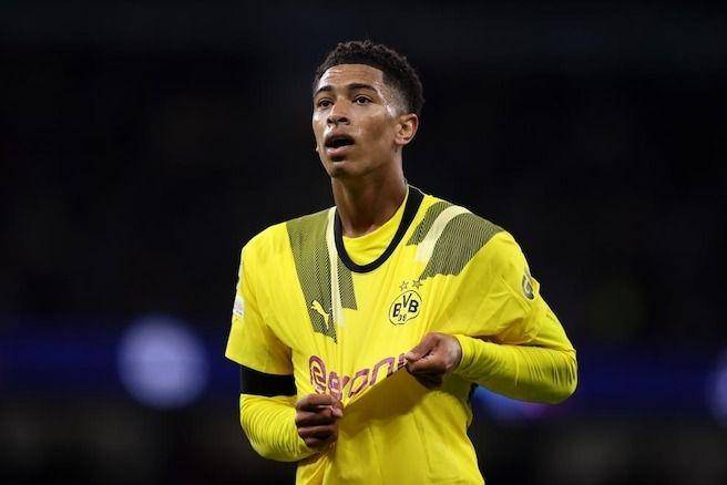 Selebrasi Jude Bellingham usai membobol Manchester City. (UEFA.com).