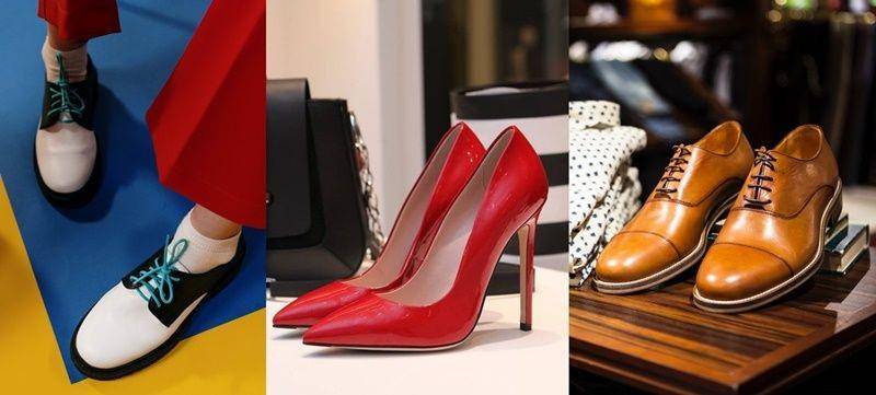 ilustrasi kumpulan sepatu kulit sintetis (Pexels.com/cottonbro (kiri) | Pexels.com/Alexandra Maria (tengah) | Pexels.com/Terje Sollie (kanan))