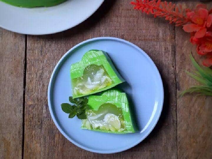 ilustrasi puding pandan kelapa (yummy.com/Vina Harahap)
