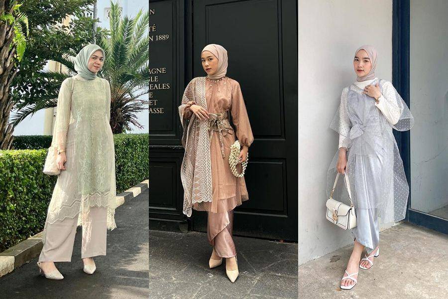 OOTD kondangan hijab paling dicari tahun 2022 (instagram.com/alfisrg | instagram.com/ afiqahhns | instagram.com/karinarsantii)