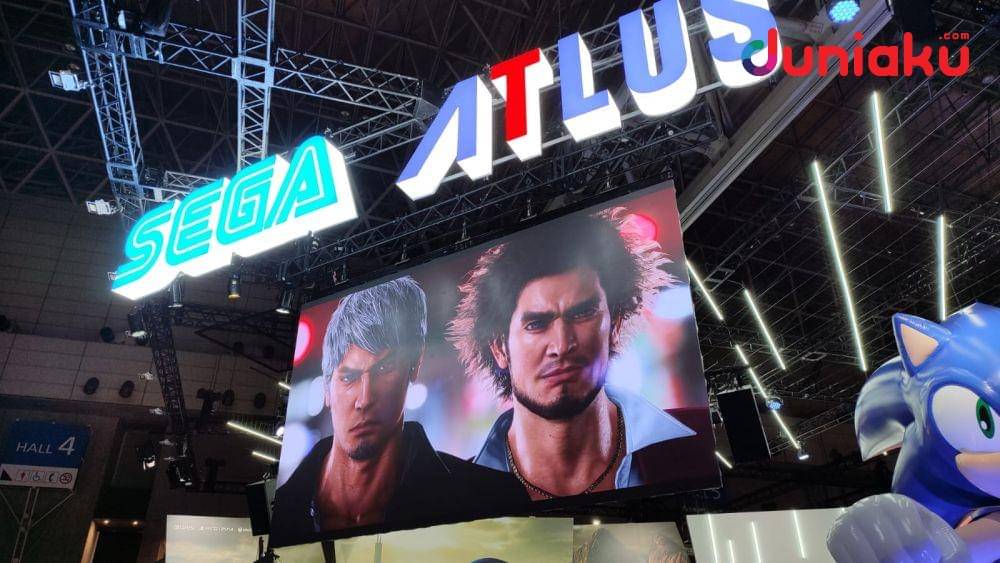 Video Like a Dragon 8 di booth SEGA Atlus. (Duniaku.com/Dimas Ramadhan)