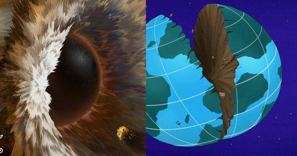 Kondisi planet jika Saitama dan Arale mengeluarkan kekuatan penuh ( tonarinoyj.jp/One Punch-Man ) ( Dok. Toei Animation / Dragon Ball Super )