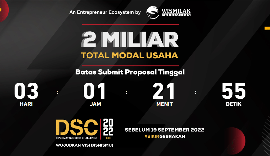 DSC 2022, program dan ekosistem kewirausahaan yang diselenggarakan Wismilak Foundation untuk mencari para wirausahawan dan calon wirausahawan (tangkapan layar/diplomatsukses.com)