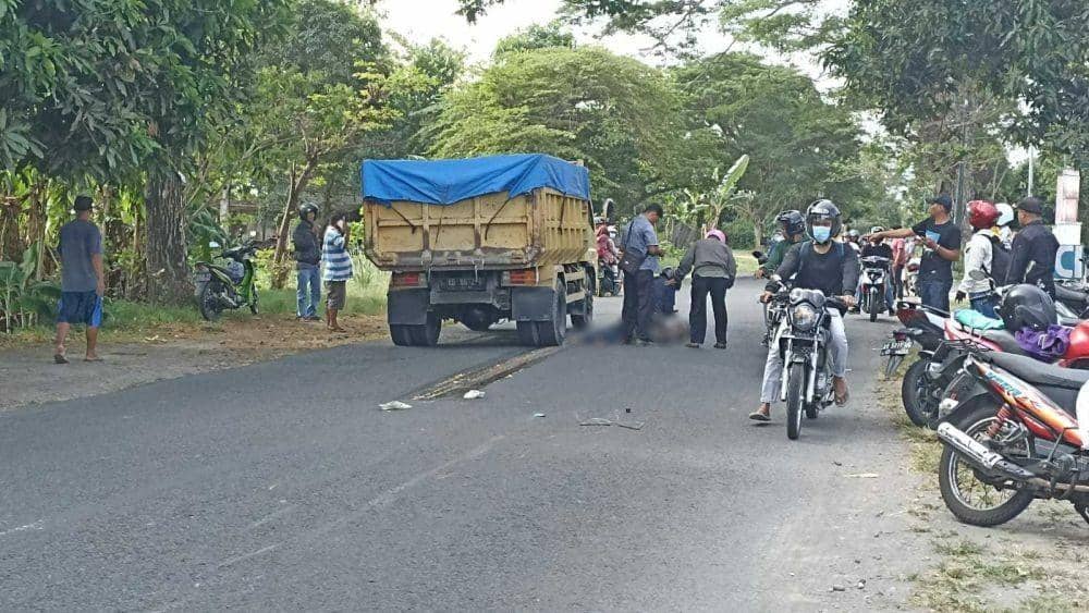 Kecelakaan lalu lintas di Jalan Imogiri Timur, Denokan, Trimulyo, Jetis, Bantul, Kamis (15/9/2022). (Dok. Polres Bantul)