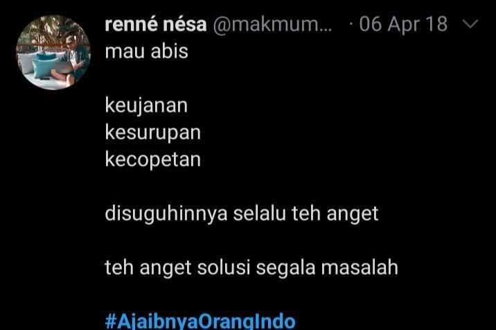 10 Tweet Lucu Kebiasaan Unik  Cuma Ada di Indonesia, Gak Bisa Dibantah