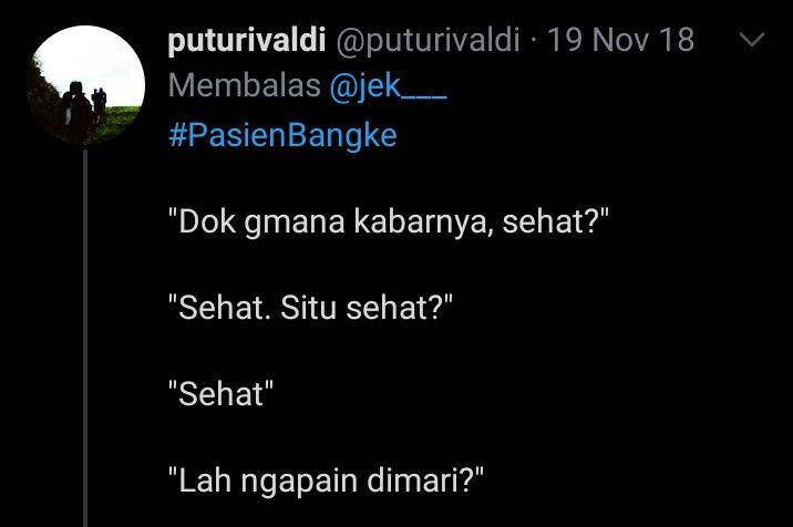 percakapan receh pasien dan dokter (twitter.com/@puturivaldi))