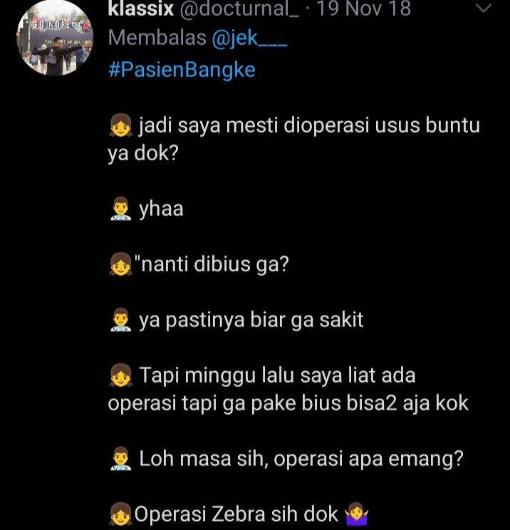percakapan receh pasien dan dokter (twitter.com/@docturnal_)