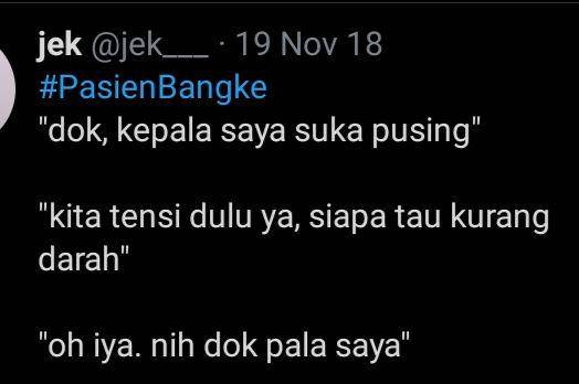 percakapan receh Pasie dan dokter (twitter.com/@jek_)
