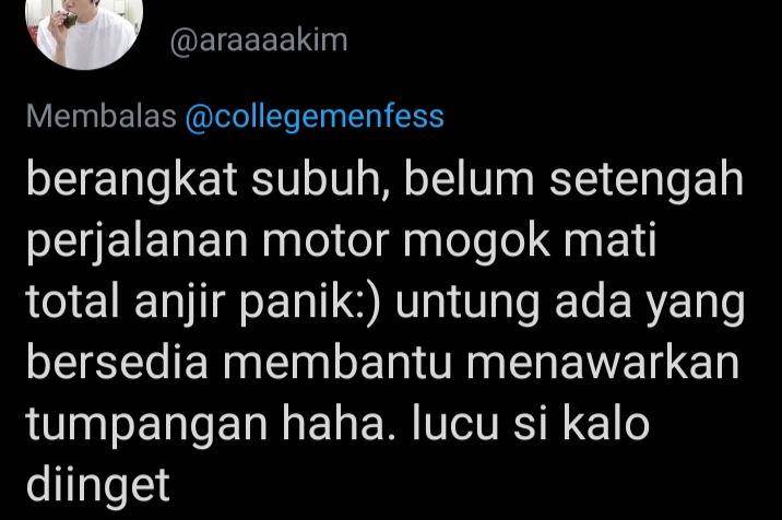 cerita mahasiswa baru (twitter.com/@araaaakim)