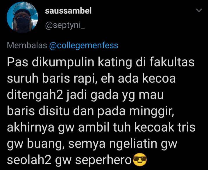 cerita mahasiswa baru (twitter.com/@septyni)